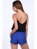 Cornflower blue pompom shorts 20441 - Online store - Boutique